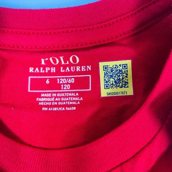 Polo Ralph Lauren Kids Size 6 Red Heart Graphic T-Shirt NEW Short Sleeve Cotton - Picture 3 of 7